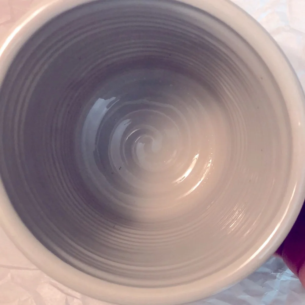 Studio Art Pottery Iris Utensil Crock signed Morrison 7.5x6”